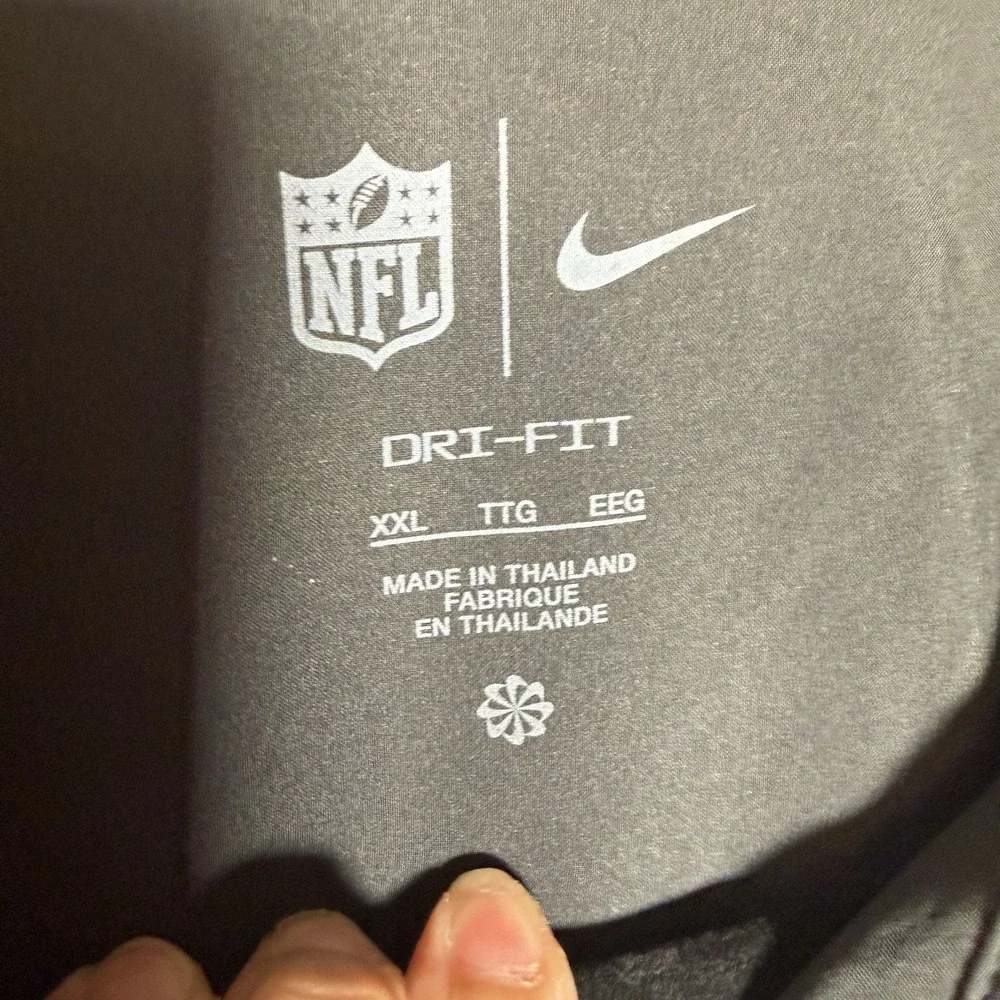 NFL Nike San Francisco 49rs Men's 2XL 1/4 Snap Black Red Pullover S/S Shirt